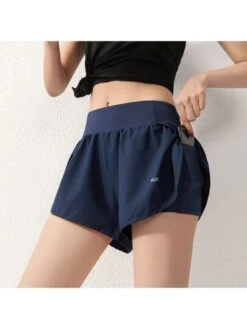 Summer Loose Sports Shorts Anti-light High Waist Fake Two Pieces Breathable Outer Wear Fitness Quick-drying Running Women's Shorts -Gym Chic Wear 16902967922dce6ea8cf4e52daa0ad7104db2decdb square thumbnail 405x552