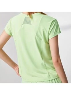 Women's Yoga Top, Summer Short Sleeve Quick Dry T-shirt With Slimming Sheer Mesh Panel Design That Can Be Worn Outside -Gym Chic Wear 169029866347a3efdccc6324ea8d4079f4815381bc square thumbnail 405x552