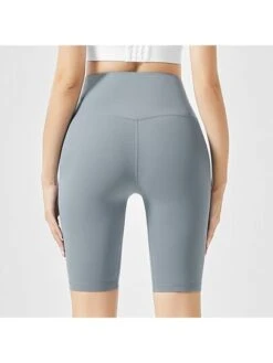 Summer High Waist Yoga Shorts With Butt Lifting Effect, Quick Drying And Tight-fitting For Cycling, Fitness Workout, And Yoga