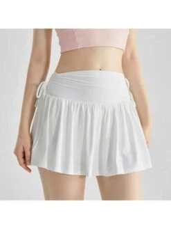 Summer Yoga Skirt, Fake Two Piece Style, Anti-light And Drawstring Design, Pleated Sports Skirt, Cool Ice Silk Fabric And Quick Drying, Tennis Skirt For Women -Gym Chic Wear 16903397846ca810874a786afc2f8ad37f80cda819 square thumbnail 405x552
