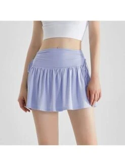 Summer Yoga Skort With Drawstring And Ruched Detail, Quick Drying And Cool, Women's Tennis Skirt With Elastic Shorts -Gym Chic Wear 1690339826c1d6360e99ba4432bdeeec59b3797468 square thumbnail 405x552