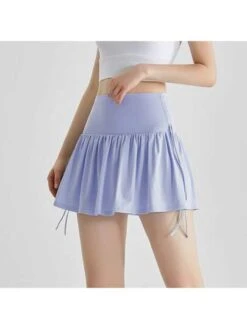 Summer Yoga Skort With Drawstring And Ruched Detail, Quick Drying And Cool, Women's Tennis Skirt With Elastic Shorts -Gym Chic Wear 1690339826ca6415be6c0709b6351a3e102e386300 square thumbnail 405x552