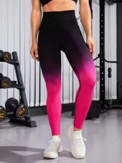 Ombre Print Wideband Waist Sports Leggings -Gym Chic Wear 16903568400afae481d20fdea4a2f3ee170ac4e8bf thumbnail 405x552