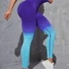 Ombre Wideband Waist Sports Leggings