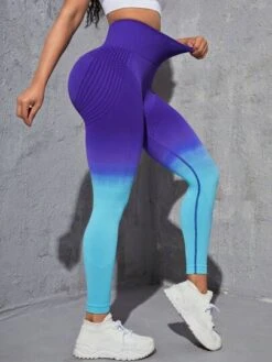Ombre Wideband Waist Sports Leggings