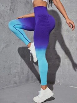 Ombre Wideband Waist Sports Leggings -Gym Chic Wear 16903580735c986088a328281f1cb4257dedff53ba thumbnail 405x552