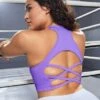 Plus Solid Racer Back Sports Bra -Gym Chic Wear 16903634632311c55c39cb56ceb34b7f1251988379 thumbnail 405x552
