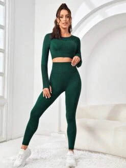 Seamless High Stretch Hollow Out Sports Set -Gym Chic Wear 169036710019a1261894c5d96fb93cf5eb35671b4a thumbnail 405x552