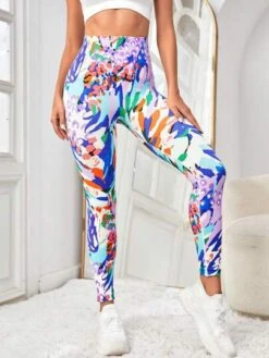 Allover Print Seamless Sports Leggings