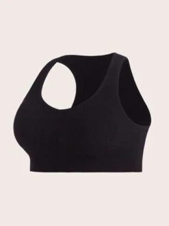 Plus 2pcs Solid Ribbed Knit Sports Bra -Gym Chic Wear 16903687082e918c0b99fa77bfb3dab6d7d21d4b3a thumbnail 405x552