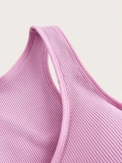 Plus 2pcs Solid Ribbed Knit Sports Bra -Gym Chic Wear 1690368711db5a9861e9a8d9b6ed46817b654fca28 thumbnail 405x552