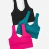 3 Pack Solid Sports Bra -Gym Chic Wear 1690423822b97ffe895c925b5ad7d1143318389354 thumbnail 405x552