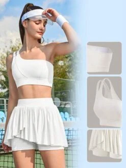 SHEIN Leisure One Shoulder Sports Bra & Skort -Gym Chic Wear 1690429225ea186769094ba3c895bf46c69d3cfc69 thumbnail 405x552