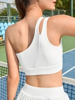 SHEIN Leisure One Shoulder Sports Bra & Skort -Gym Chic Wear 16904292318f6d56b5989cfcec54518703817529f3 thumbnail 405x552