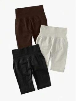 3pcs Wide Waistband Sports Leggings -Gym Chic Wear 169044054345b41a7847453d95f65ea2c9e14389e9 thumbnail 405x552