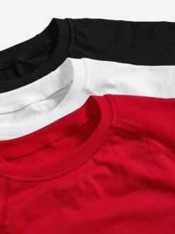 3pcs Solid Raglan Sleeve Sports Tee -Gym Chic Wear 16904510818aa7daad865b3e21ee23cbce29566f4b thumbnail 405x552