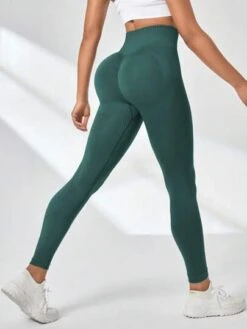 Wide Waistband Ribbed Knit Sports Leggings -Gym Chic Wear 16905116409ff18738c30eb4f971c59e63c0bdb15a thumbnail 405x552