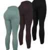 3pcs Solid Wideband Waist Sports Leggings