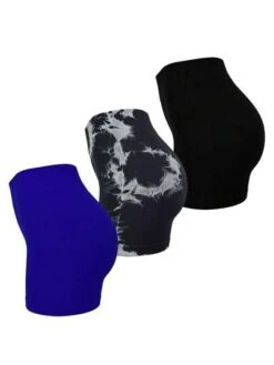3pcs Tie Dye Wideband Waist Sports Shorts -Gym Chic Wear 1690788934984d7b38aeb4220f88aa5f321de186d4 thumbnail 405x552