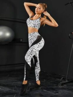 Leopard Print Mesh Insert Sports Set -Gym Chic Wear 1690794811da2fdda22d6c1d903b8dbc42035334bd thumbnail 405x552