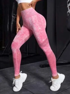 Tie Dye Hollow Out Wideband Waist Sports Leggings -Gym Chic Wear 169079558857f8566c27de556b1ba4e16ebaa29cde thumbnail 405x552