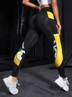Colorblock Wideband Waist Sports Leggings With Phone Pocket -Gym Chic Wear 169079775280214b9a7a63549b7a800d8d1e94be89 thumbnail 405x552