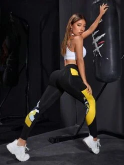 Colorblock Wideband Waist Sports Leggings With Phone Pocket -Gym Chic Wear 1690797769c9bc33cc22261db7048d89af01e5f935 thumbnail 405x552