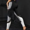 Colorblock Mesh Insert Phone Pocket Wideband Waist Sports Leggings -Gym Chic Wear 1690857372b6ff4fd62e96ff24f96bf76d8198b7d5 thumbnail 405x552