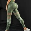 Star Print Hollow Out Tummy Control Sports Leggings