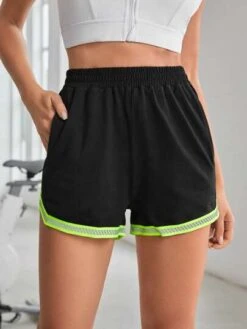 Mesh Insert Contrast Binding 2 In 1 Sports Shorts -Gym Chic Wear 16908686379dc2defe869c8b0dac25d6c34a6f226f thumbnail 405x552