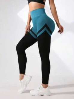 Two Tone Tummy Control Sports Leggings