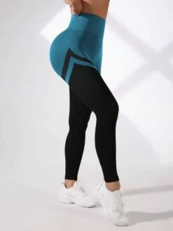 Two Tone Tummy Control Sports Leggings -Gym Chic Wear 169088174190d4c8b768446e5c7d26a9dc6504b7d3 thumbnail 405x552