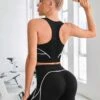 Contrast Piping Wideband Waist Sports Set -Gym Chic Wear 1690887189442ee72340a7b8bc0fc8f5077dd54e88 thumbnail 405x552
