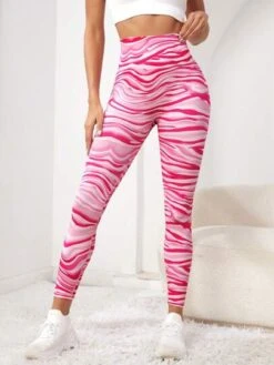 Allover Print Wideband Waist Sports Leggings -Gym Chic Wear 16909408290b969c5ed4021b4054bec787e6854c98 thumbnail 405x552