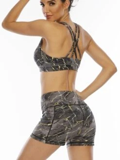 Tie-dye Wide Waistband Shorts With Pockets For Yoga -Gym Chic Wear 169095757750fde67803ac71ba3e11d2bd5c5accbc thumbnail 405x552