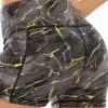 Tie-dye Wide Waistband Shorts With Pockets For Yoga