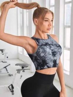 Tie Dye Crop Sports Tank Top -Gym Chic Wear 169096268829359a81b3fb342a74d764dc0254a6a9 thumbnail 405x552