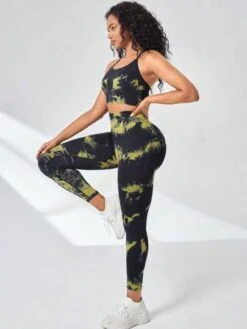 Tie Dye Crisscross Backless Sports Set -Gym Chic Wear 16909632976c285c2ba091e4712f266c050d54b8cb thumbnail 405x552