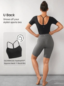 GLOWMODE FeatherFit™ Slim Cropped Length Contour Tee