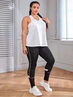 Plus High Stretch Top-stitching Sports Set -Gym Chic Wear 1691064449899445cffb693ca00d046be920a620f6 thumbnail 405x552