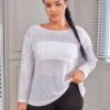 Plus Twist Back Drop Shoulder Sports Tee -Gym Chic Wear 1691155843264270cf12272ec5438162183f98b894 thumbnail 405x552