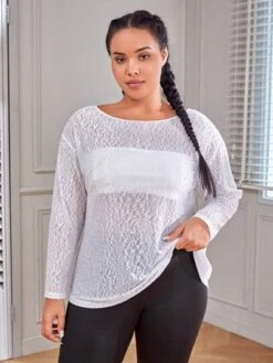 Plus Twist Back Drop Shoulder Sports Tee