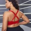 Plus Solid Criss Cross Back Sports Bra -Gym Chic Wear 169131533865a896467eb680cbcc693cb88b9b2060 thumbnail 405x552