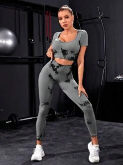 Tie Dye Wide Waistband Sports Set