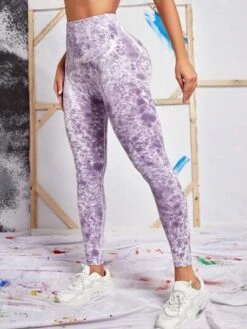 Tie Dye Wide Waistband Sports Leggings -Gym Chic Wear 16914592087fed88622c7920767d77489faebc4d6d thumbnail 405x552