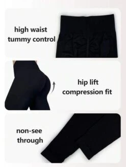 2pcs Solid Wideband Waist Sports Leggings -Gym Chic Wear 1691488943221360b22b3453681b023e0529bbd44b thumbnail 405x552
