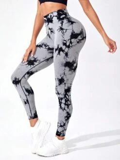 Tie Dye Wideband Waist Seamless Sports Leggings -Gym Chic Wear 16916511135447322673a1faecbf8df4cd8c8a3fe3 thumbnail 405x552
