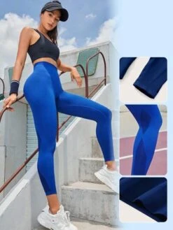 SHEIN Leisure Seamless Wide Waistband Sports Leggings -Gym Chic Wear 169166920883aae0e591af3311470d3773ecdaedf8 thumbnail 405x552