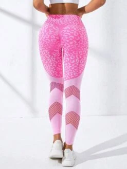 Leopard Print Wideband Waist Hollow Out Sports Leggings -Gym Chic Wear 16917337531e0859dfc54f0ebd6f6bff6af6e91dea thumbnail 405x552