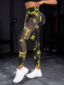 Tie Dye Hollow Out Tummy Control Sports Leggings -Gym Chic Wear 1691733778eb996757866c4fdb404e871e001da020 thumbnail 405x552